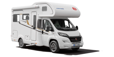 Seitliche Ansicht des Wohnmobils Activa One.